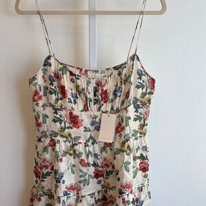 Doen Benoit Dress In Ivory Wild Rose Size Large New With Tags